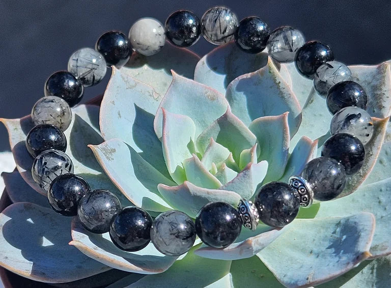 Black Rutilated Quartz Bracelet