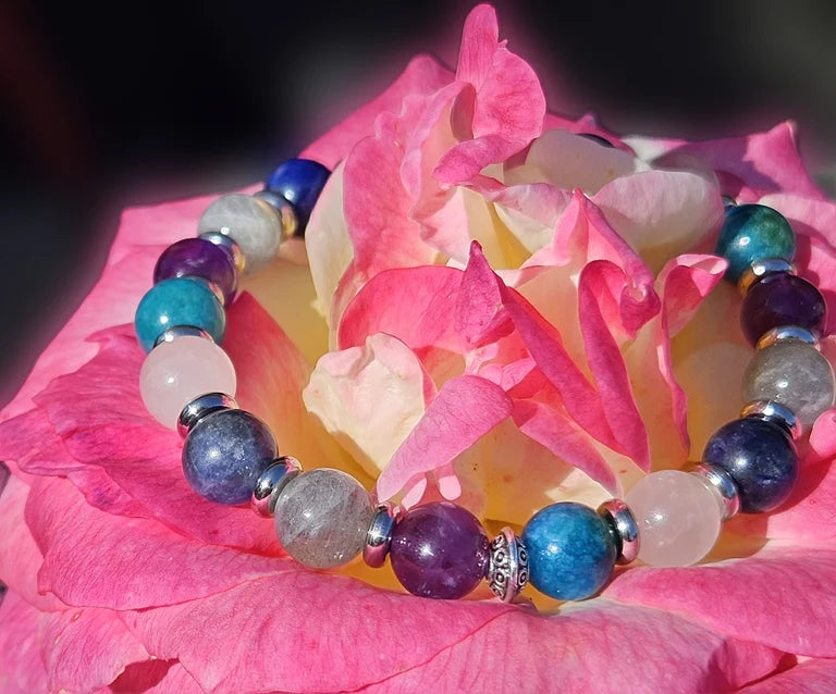 Weight Loss Healing Bracelet with Stainless Steel Spacers