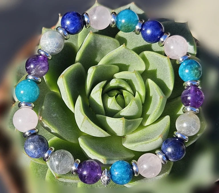 Weight Loss Healing Bracelet with Stainless Steel Spacers