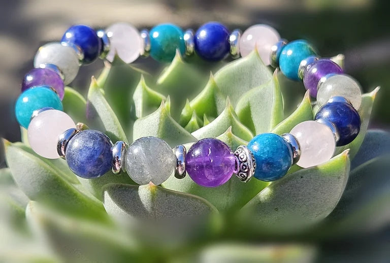 Weight Loss Healing Bracelet with Stainless Steel Spacers