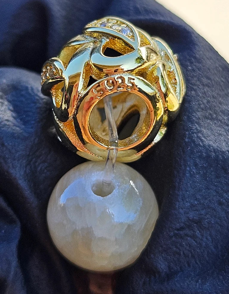 Yellow Jade and Citrine Bracelet with Sterling Silver Charm
