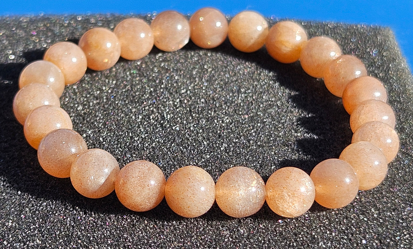 5A Orange Sunstone Natural Stone Bracelet