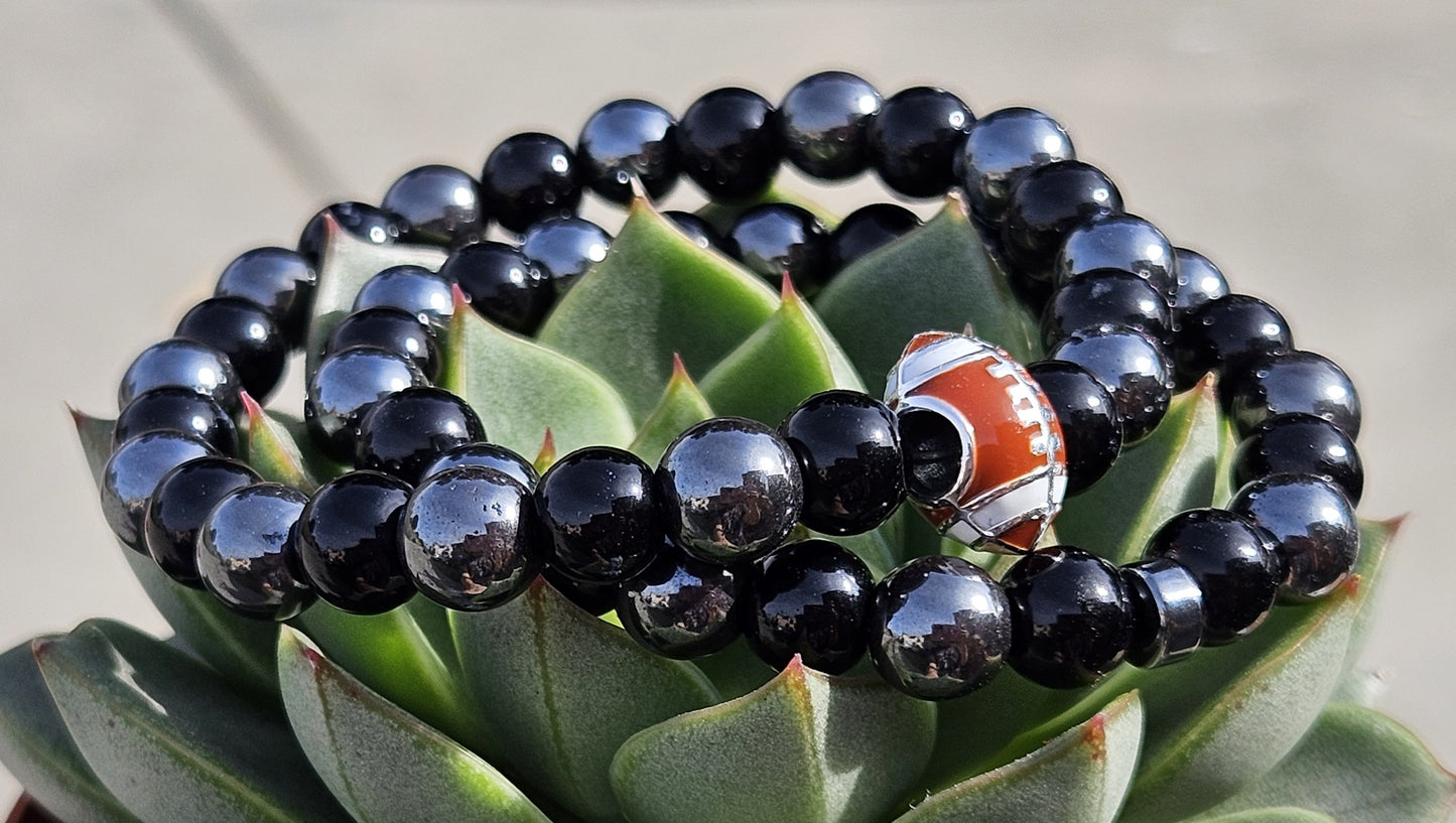 Silver Hematite and Black Onyx Bracelet