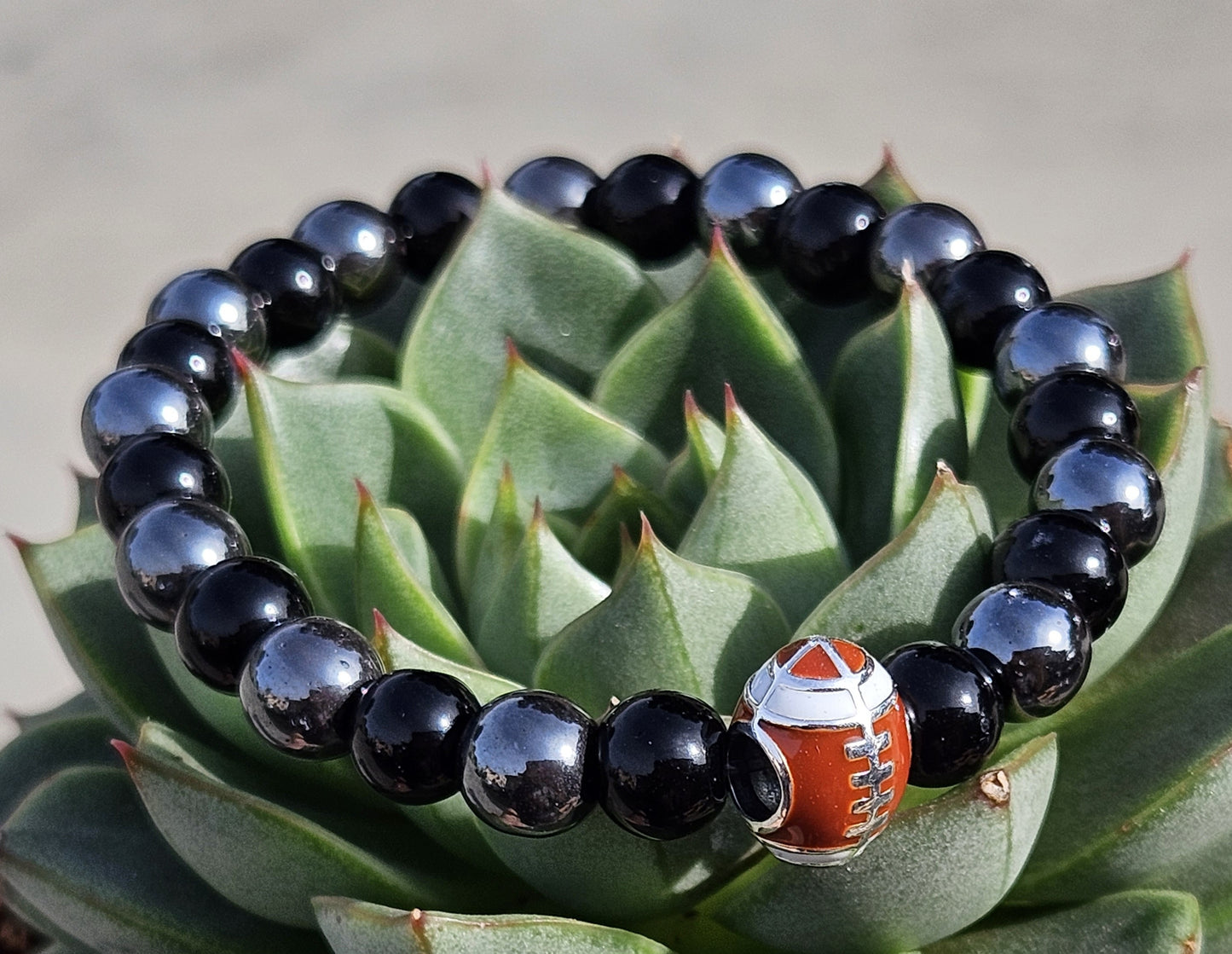 Silver Hematite and Black Onyx Bracelet