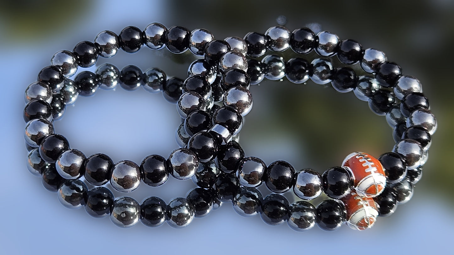 Silver Hematite and Black Onyx Bracelet