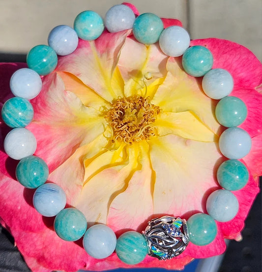 Amazonite and Aquamarine Bracelet