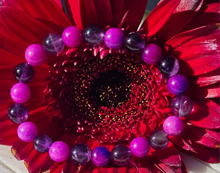 Purple Sugilite Jade and Amethyst