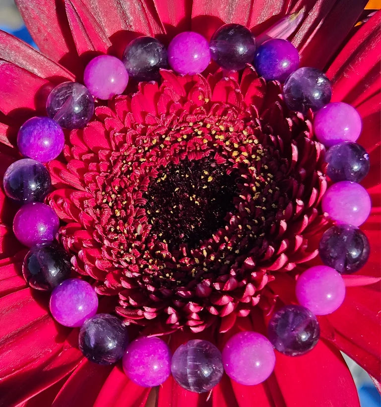 Purple Sugilite Jade and Amethyst