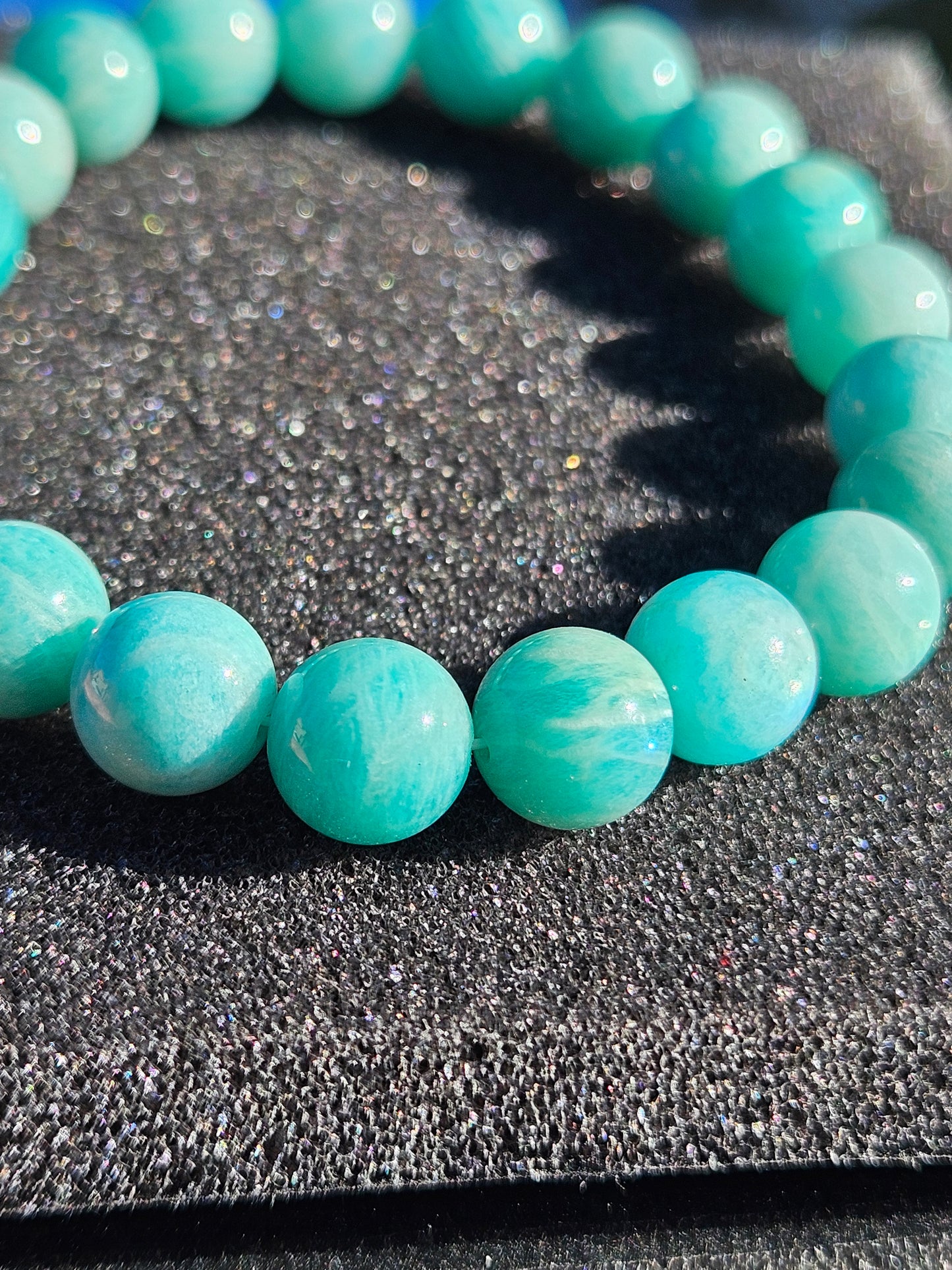 5A Blueish- Green Striped Amazonite Natural Stone Bracelet