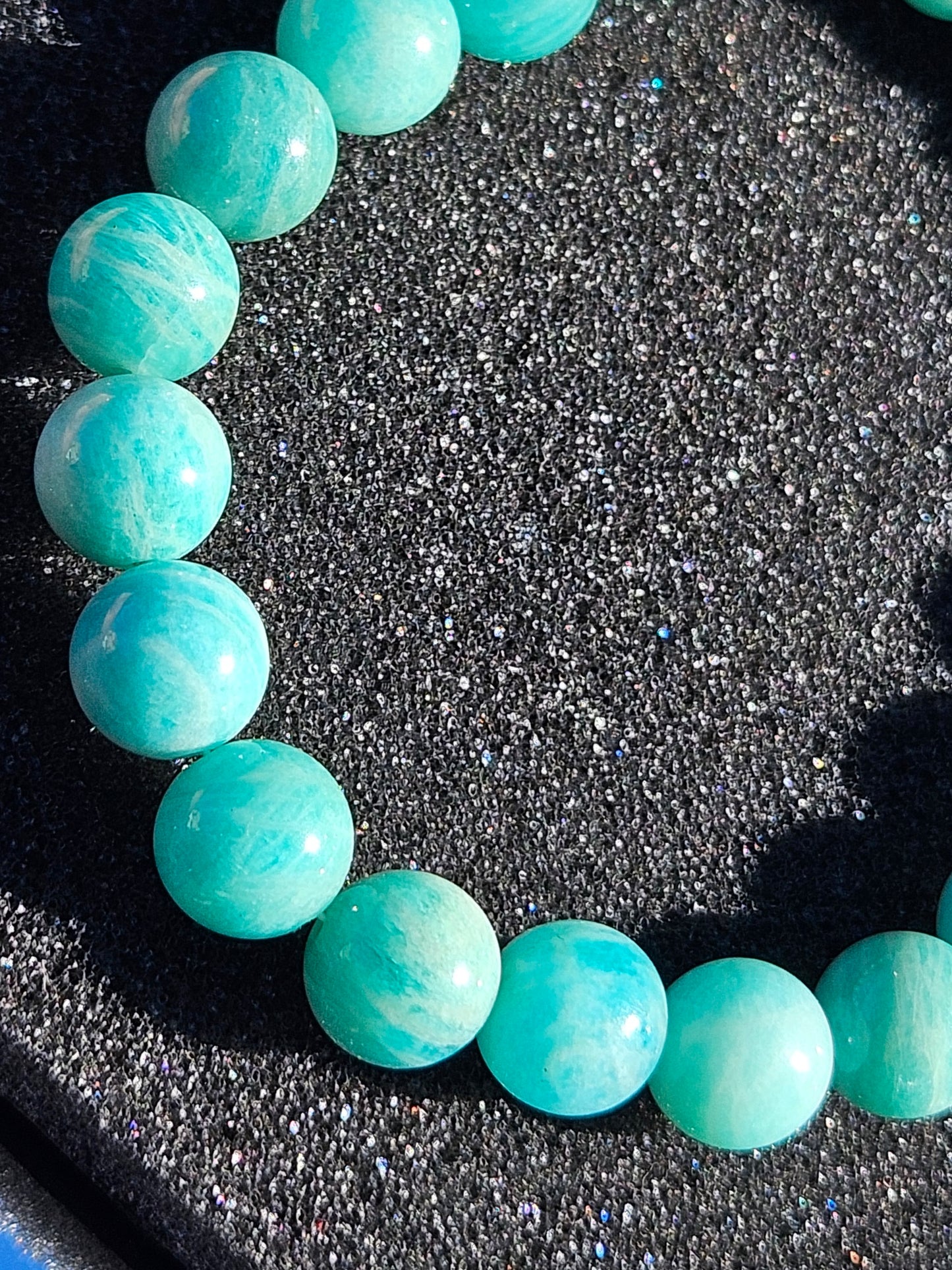 5A Blueish- Green Striped Amazonite Natural Stone Bracelet