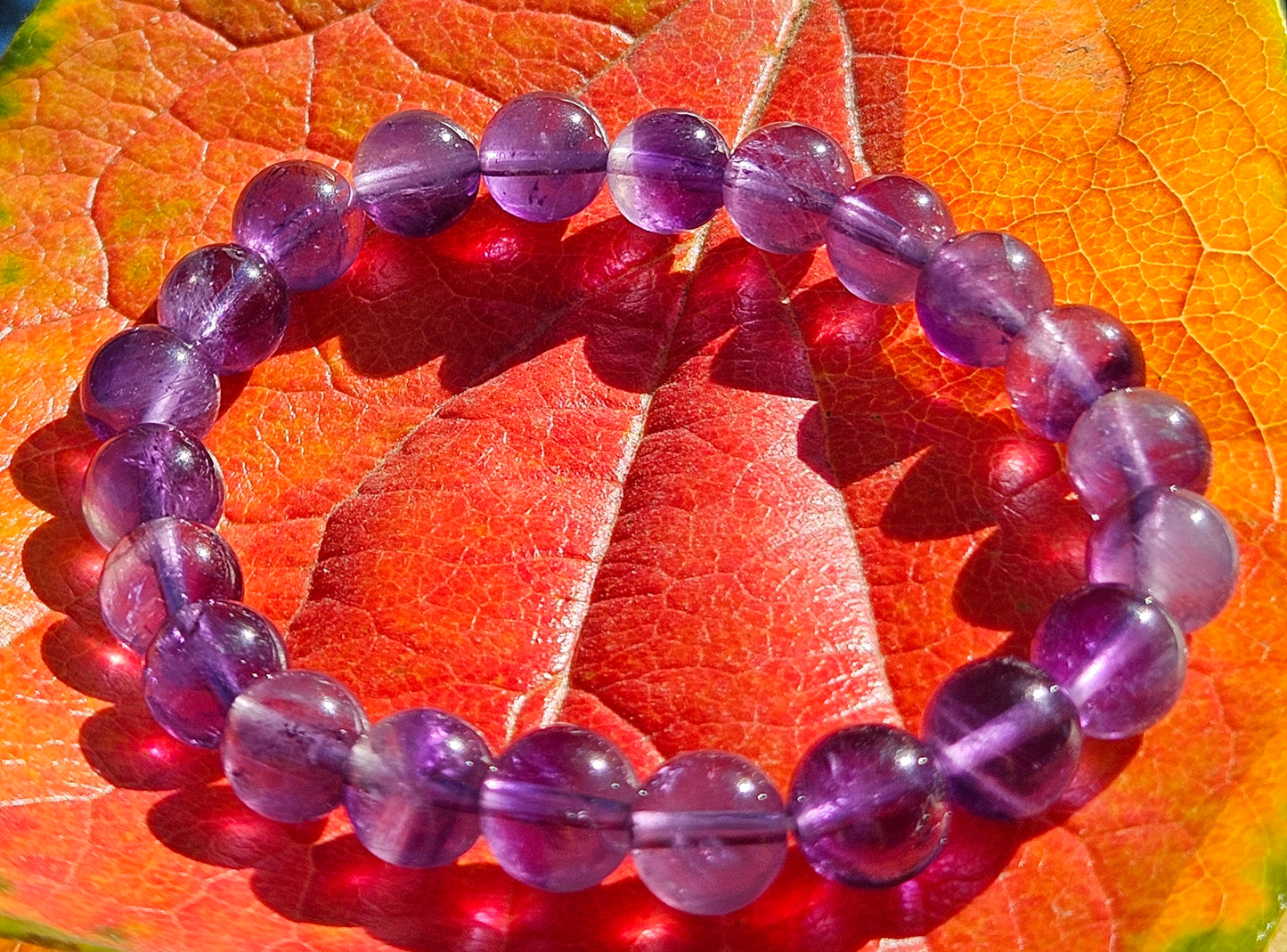 5A Purple Amethyst Natural Stone Bracelet