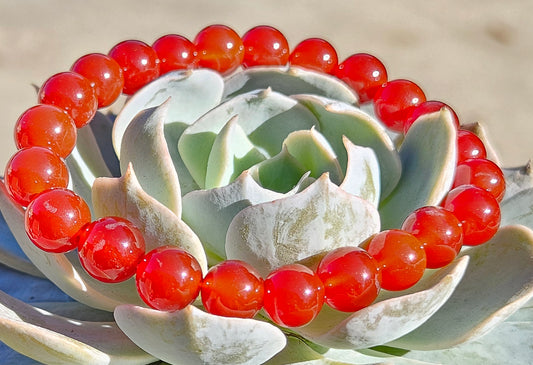 5A Red Carnelian Natural Stone Bracelet