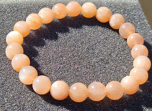 5A Orange Sunstone Natural Stone Bracelet