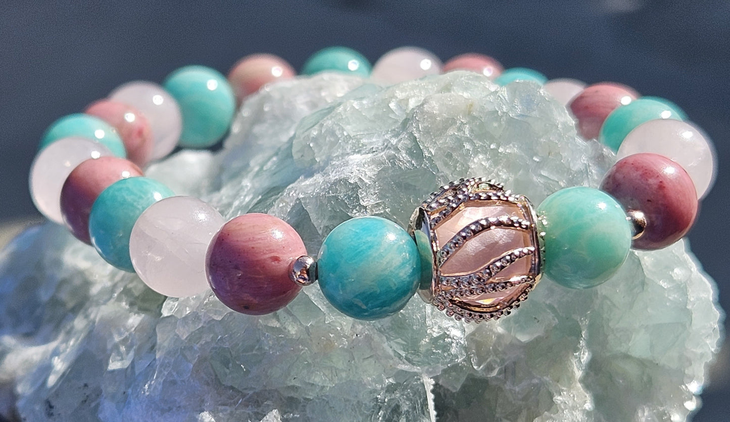 Love, Harmony, and Healing Bracelet Multi-color Stones